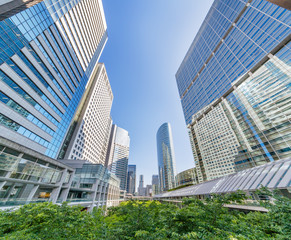 Obraz premium ビジネス街の高層ビル群