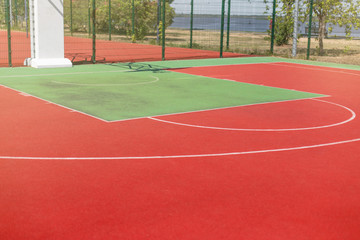 Colorful basketball court