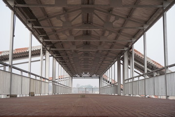 Railway station bridge