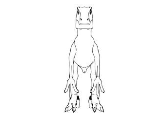 sketch of a dinosaur vector