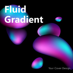 Fluid gradient. Liquid oil background, vector illustration