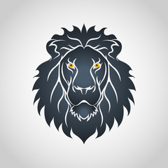 Obraz na płótnie Canvas Lion head icon logo. Vector illustration