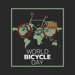 World Bicycle Day. Vector illustration.