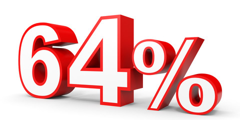 Sixty four percent off. Discount 64 %.