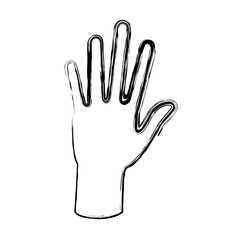 Obraz premium hand human isolated icon vector illustration design