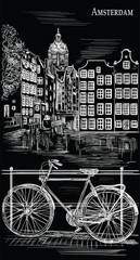 Bike in Amsterdam, black