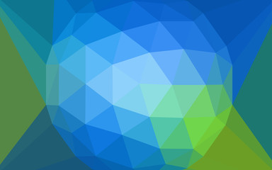 Fototapeta premium Light Blue, Green vector low poly cover with a diamond.