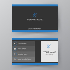 Vector business card. Visiting card for business and personal use. Modern presentation card. Vector illustration design.