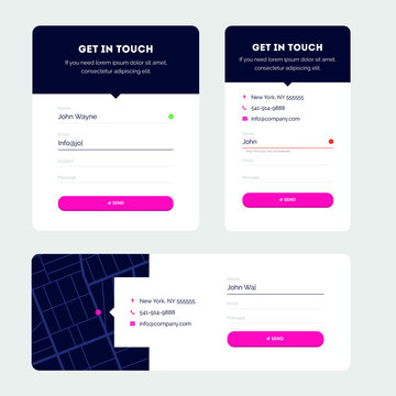 Modern Contact Forms Material Design