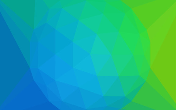 Light Blue, Green vector abstract polygonal background with a gem in a centre.