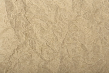 Crumpled of brown recycle paper background