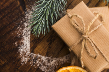 Stack of two holiday gifts