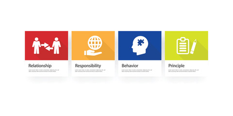 Business Ethics Infographic Icon Set