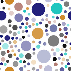 Dark Multicolor vector seamless layout with circle shapes.