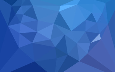 Obraz premium Light BLUE vector triangle mosaic cover with a heart in a centre.