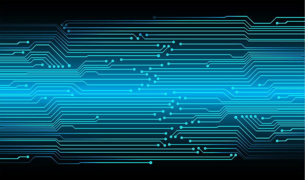binary circuit board future technology, blue cyber security concept background, abstract hi speed digital internet.motion move blur. pixel vector