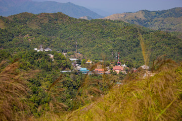 Fototapeta na wymiar The village E-Tong , Pilog , Khanchanaburi