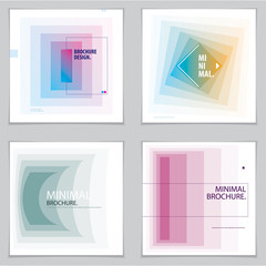 Brochure Design Templates minimal design. Modern Geometric Abstract vector backgrounds set. Simple shapes minimal geometric illustrations.