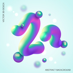 Obraz premium Fluid shapes. Liquid background for banner, poster, vector illustration