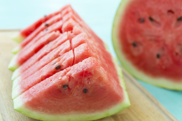 fresh watermelon cut into slices