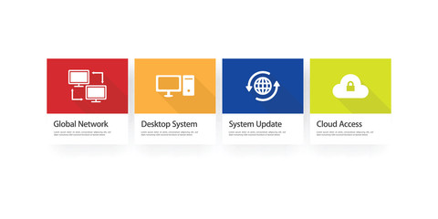 Network Technology Infographic Icon Set