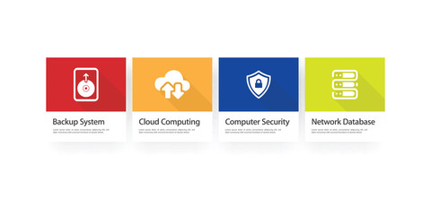 Network Technology Infographic Icon Set