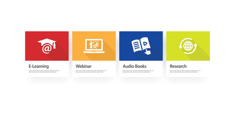 Online Education Infographic Icon Set