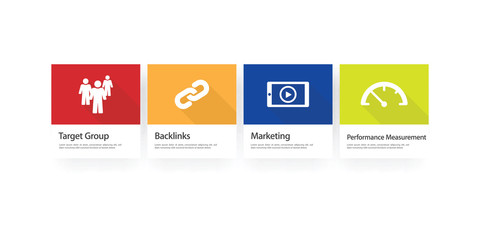 Search Engine Marketing Infographic Icon Set