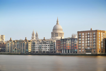 Fototapeta na wymiar London cityscape with St.Paul's Cathedral at the background.