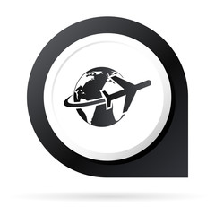 Reisen mit Flugzeug - Button
