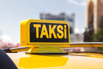 Taxi car in the street