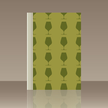 Wineglasses and Book. Realistic image of the object
