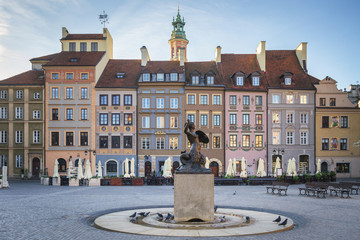 Obraz premium Syrenka pomnik Syrenka z Warszawy Rynek Starego Miasta
