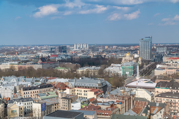Riga, die Hauptstadt Lettlands, aus der Vogelperspektive
