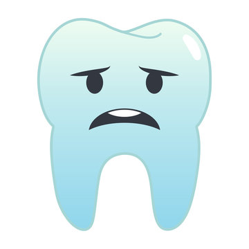 Zahn Emoji - besorgt