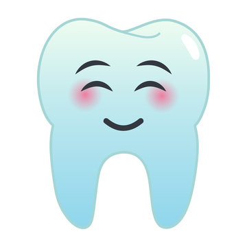 Zahn Emoji - glücklich
