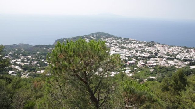 Mount Solaro on Capri - view of the island, Italy