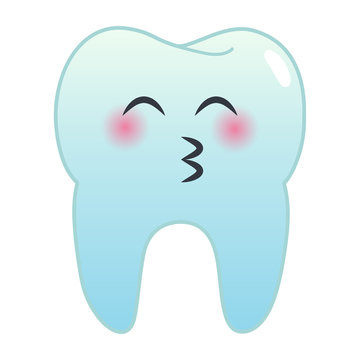 Zahn Emoji - Kussmund
