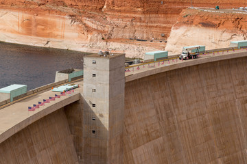 Glen Canyon Dam bridge river southest USA