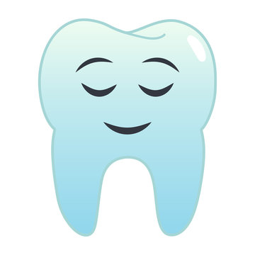Zahn Emoji - zufrieden