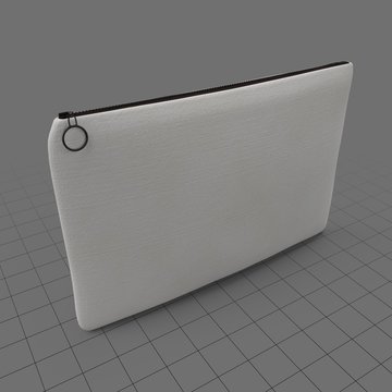 Blank zipped pouch