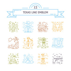 Texas outline icons