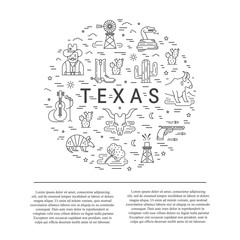 Texas outline icons