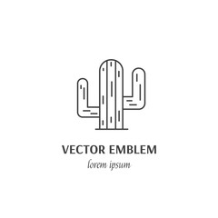 Cuctus vector emblem