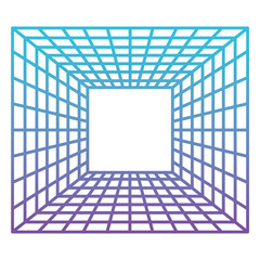tunnel cube virtual reality vector illustration design