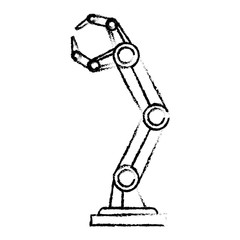 robotic hand isolated icon vector illustration design