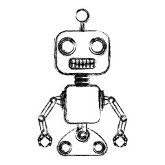 robot machine isolated icon vector illustration design