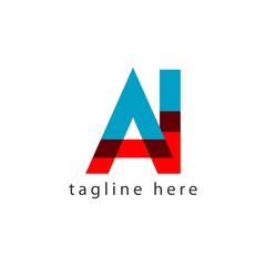 AI Logo Letter Vector Template Design Illustration