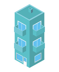 building construction isometric icon vector illustration design