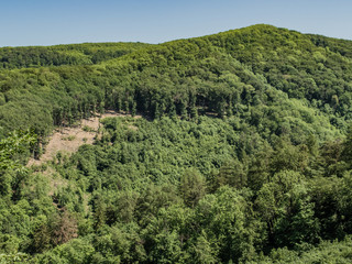 Fototapeta na wymiar Beautiful landscape of Povazsky Inovec near town of Piestany